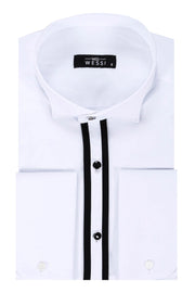 Button Detailed White Formal Shirt - Wessi