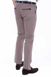 Gabardin Plain Beige Men Pants - Wessi