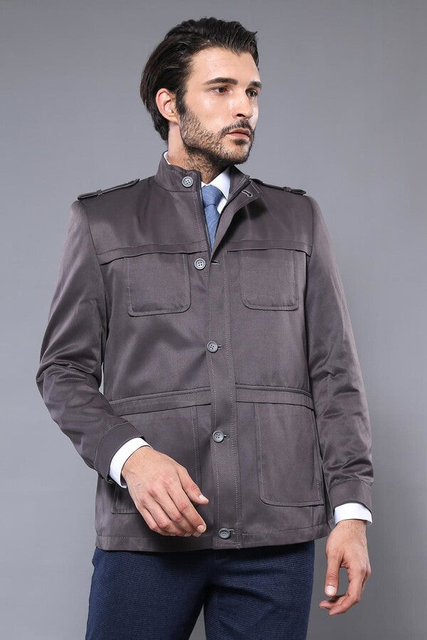 Grey Men's Coat Jacket | Wessi