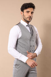 Grey Vested Suit  - Wessi