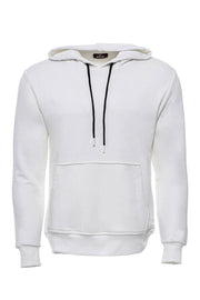 Hooded Pocket Plain Cream Men's Sweatshirt - Wessi