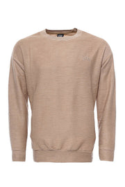 Horizontal Striped Beige Men's Sweatshirt - Wessi