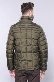 Quilted Green Men Winter Coat - Wessi