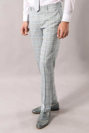 Light Green Checked Mens Suit | Wessi