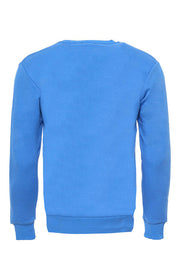 Light Blue Plain Circle Neck Sweatshirt - Wessi