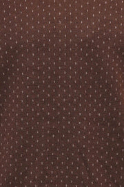 Light Brown Dot Patterned V Neck Sweater - Wessi