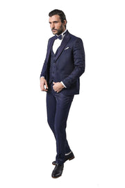 Navy Blue Modeled Tuxedo | Wessi