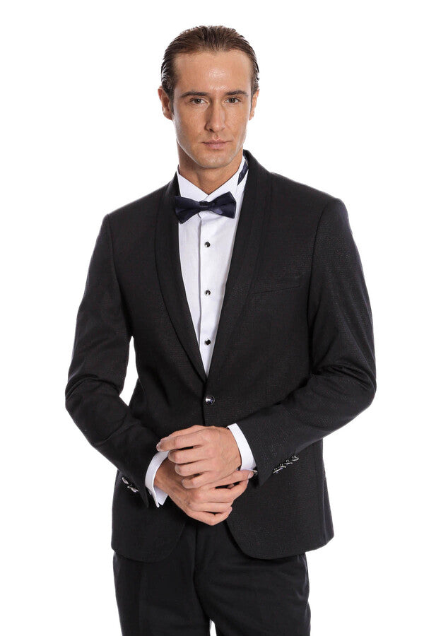 Navy Blue Shawl Lapel Tuxedo | Wessi