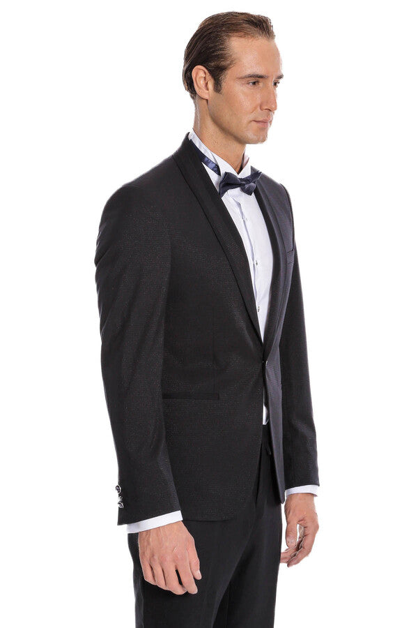 Navy Blue Shawl Lapel Tuxedo | Wessi