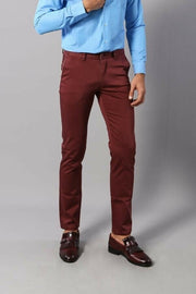 Patch Pocket Burgundy Men's Trousers - Wessi