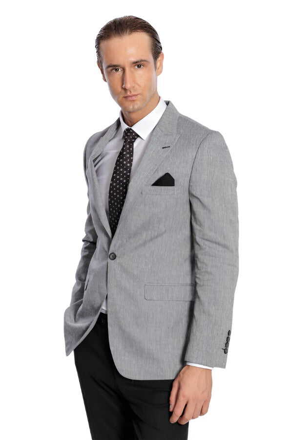 Peak Lapel Slim-Fit Smoked Jacket - Wessi