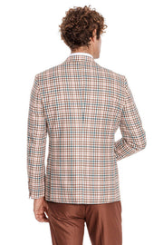 Plaid Brown Men Suit - Wessi