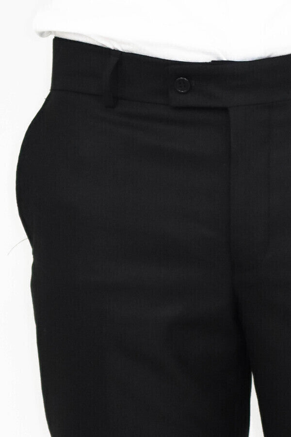 Plain Black Men Pants - Wessi