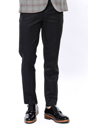 Plain Black Men Trousers - Wessi