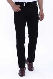 Plain Covered Pocket Suede Black Men Pants - Wessi