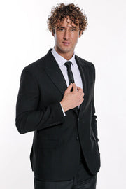 Plain Slim Fit Sport Black Men Blazer - Wessi