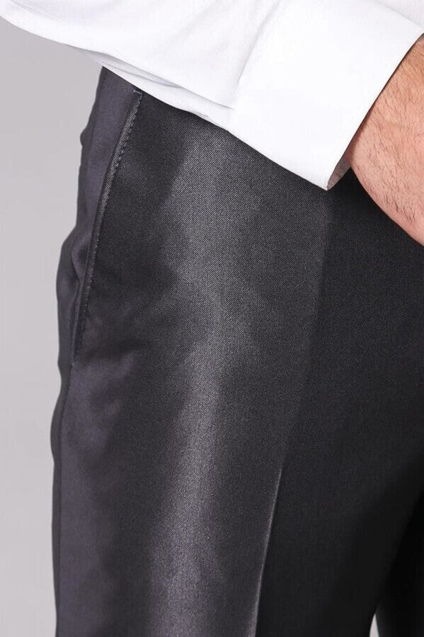 Shiny Charcoal Men's Suit | Wessi