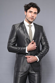 Shiny Anthracite Men's Suit | Wessi