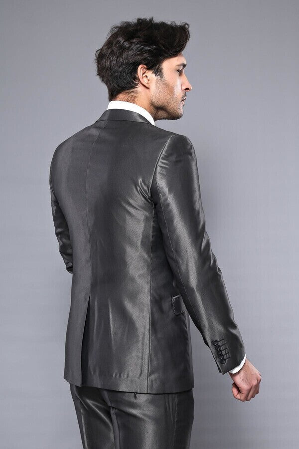 Shiny Anthracite Men's Suit | Wessi