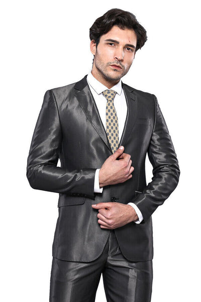 Shiny Anthracite Men's Suit | Wessi