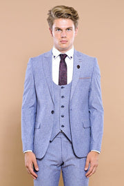 Vested Blue Men's Suit | Wessi