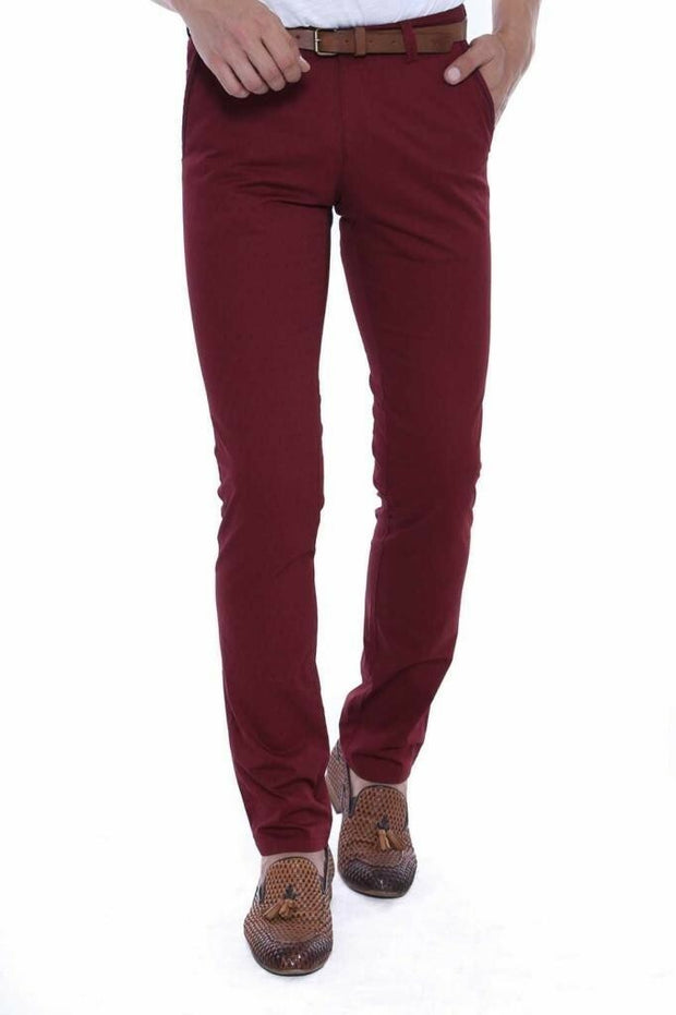 5 Pockets Burgundy Pants