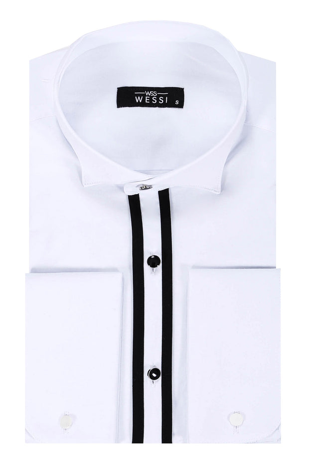 Button Detailed White Formal Shirt 3-piece-suit, Classic, Cuff, Formal, Italian, Long Sleeve, M, Modern Fit, Party, S, Shirt, Slim Fit, Wedding, white, White Shirt, White Shirt Modern Fit, Wi