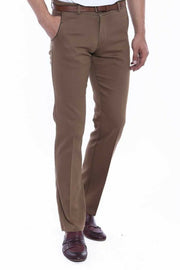 Cotton Brown Pants 3-piece-suit, 30, 32, 34, 36, 38, 40, Basic, Brown, Casual, Daily, Modern Fit, Office, Plain, Slim Fit, Slim Fit Trousers, Trouser OutletTrousers - wessi