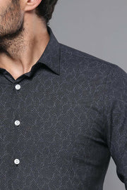 Black Patterned Shirt | Wessi