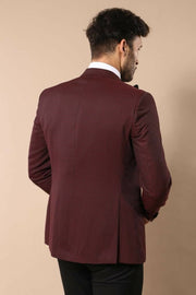 Plaid Patterned Burgundy Tuxedo 3-piece-suit, 36, 40, 42, 44, 46, Double Breasted, Modern Fit, Party, Peak, Peak Lapel, Slim Fit, Slim Fit Suit, Suit, Wedding SuitSlim Fit Suit - wessi