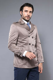 Double Breasted Beige Trenchcoat | Wessi 3-piece-suit, Double Breasted, Modern Fit, Outwear, Slim Fit, Trenchcoat OutwearTrenchcoat - wessi