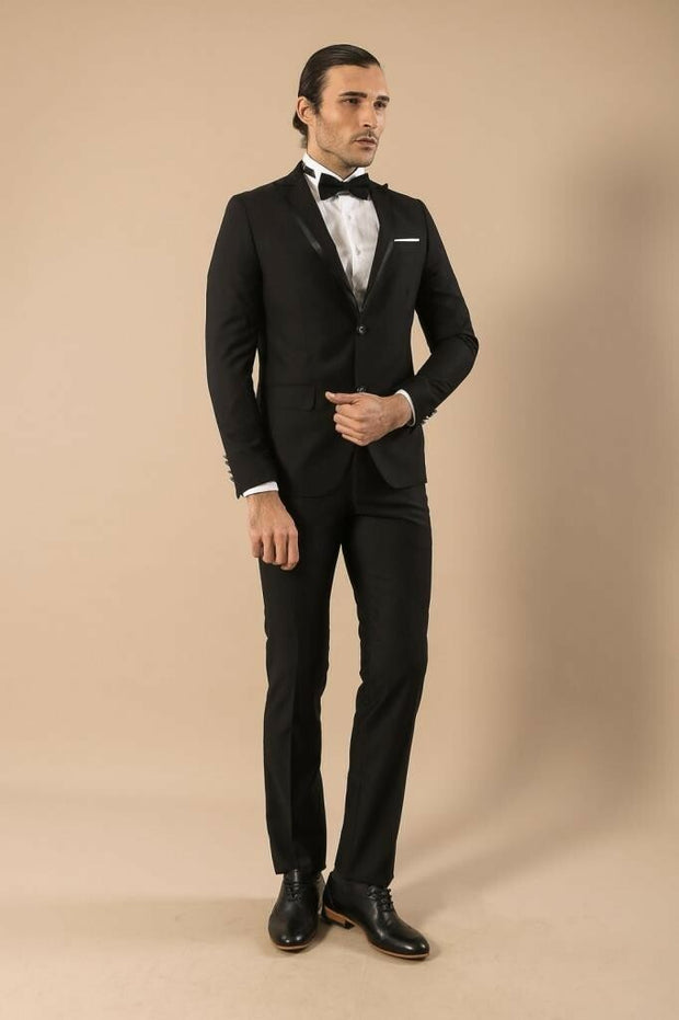 2-Piece Black Men's Wedding Suit | Wessi