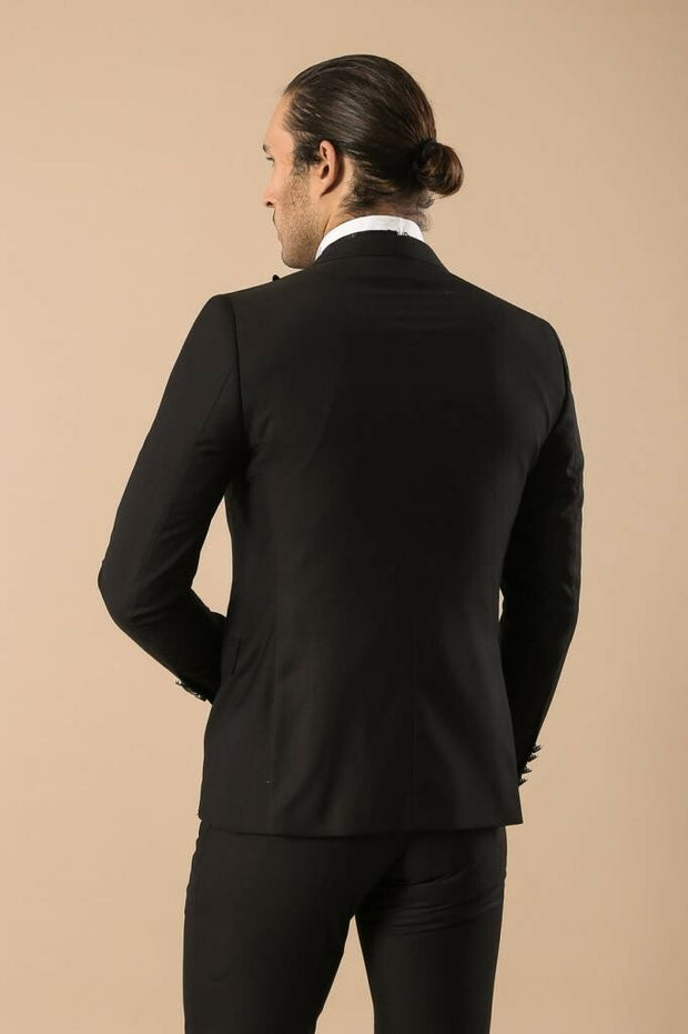 2-Piece Black Men's Wedding Suit | Wessi