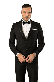 2-Piece Black Men's Wedding Suit | Wessi