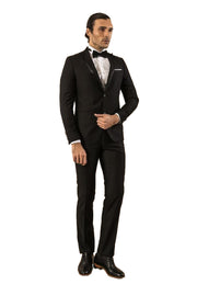 2-Piece Black Men's Wedding Suit | Wessi