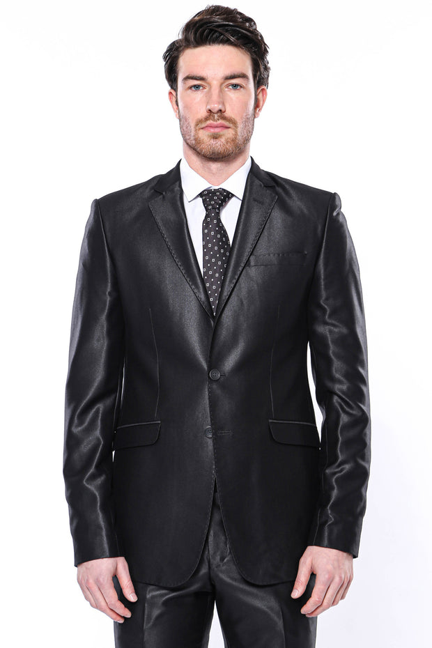 8 Drop Shiny Black Suit | Wessi