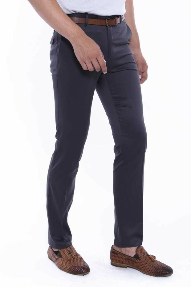 Amblemed Covered Pocket Cotton Grey Pants