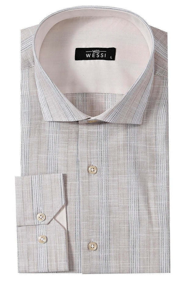 Beige Checked Shirt | Wessi