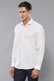 Beige Checked Shirt | Wessi