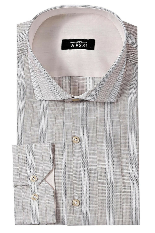 Beige Checked Shirt | Wessi