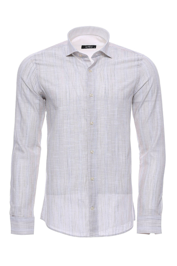 Beige Checked Shirt | Wessi