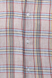 Beige Plaid Slim-Fit Shirt | Wessi