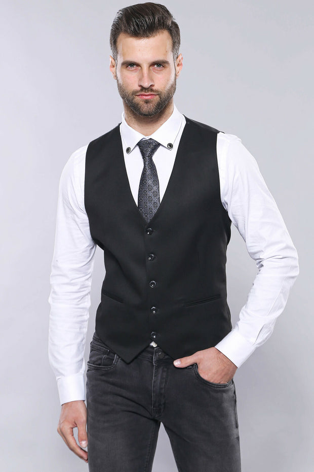 Black Blazer Vest Set | Wessi