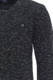 Black Circle Neck Patterned Knitwear