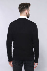 Black Circle Neck Sweater | Wessi