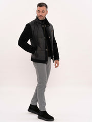 Black Quilted Coat