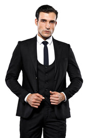 Black Vested Suit