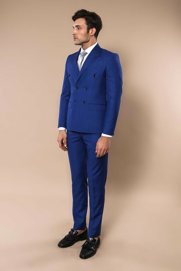 Blue Double Breasted Suit | Wessi