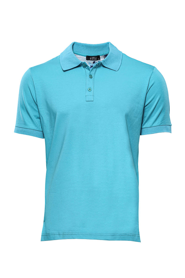 Blue Oxford Polo Collar T-shirt