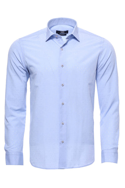 Blue Patterned Slimfit Shirt